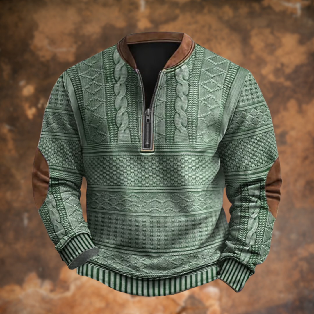 Jürgen – Knitted Sweater with Zipper Detail