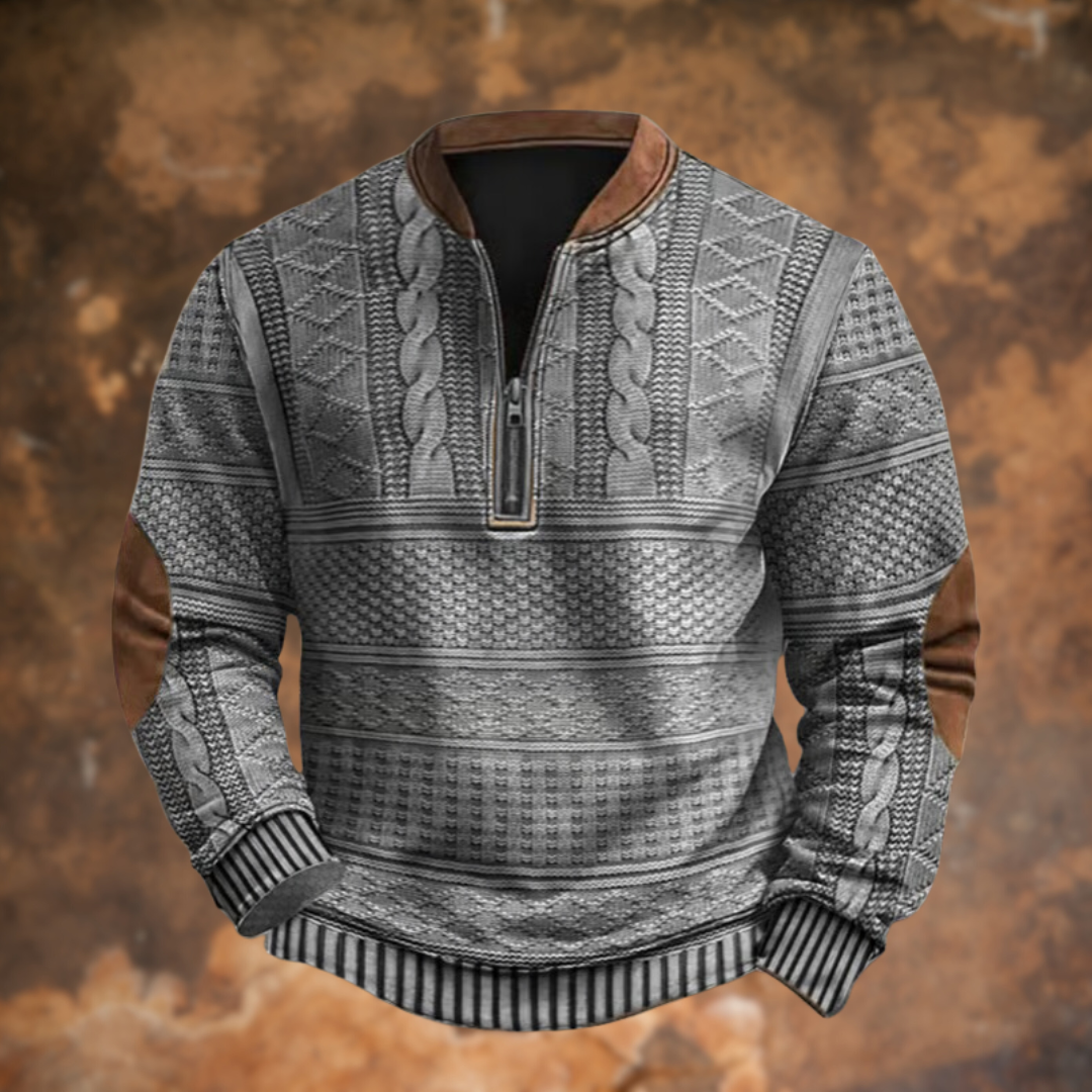 Jürgen – Knitted Sweater with Zipper Detail