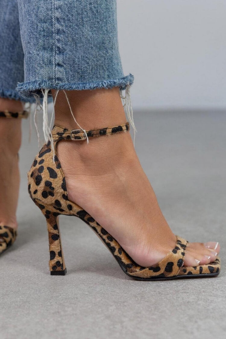 Giulia™ | Sandals with High Heels and Animal Print