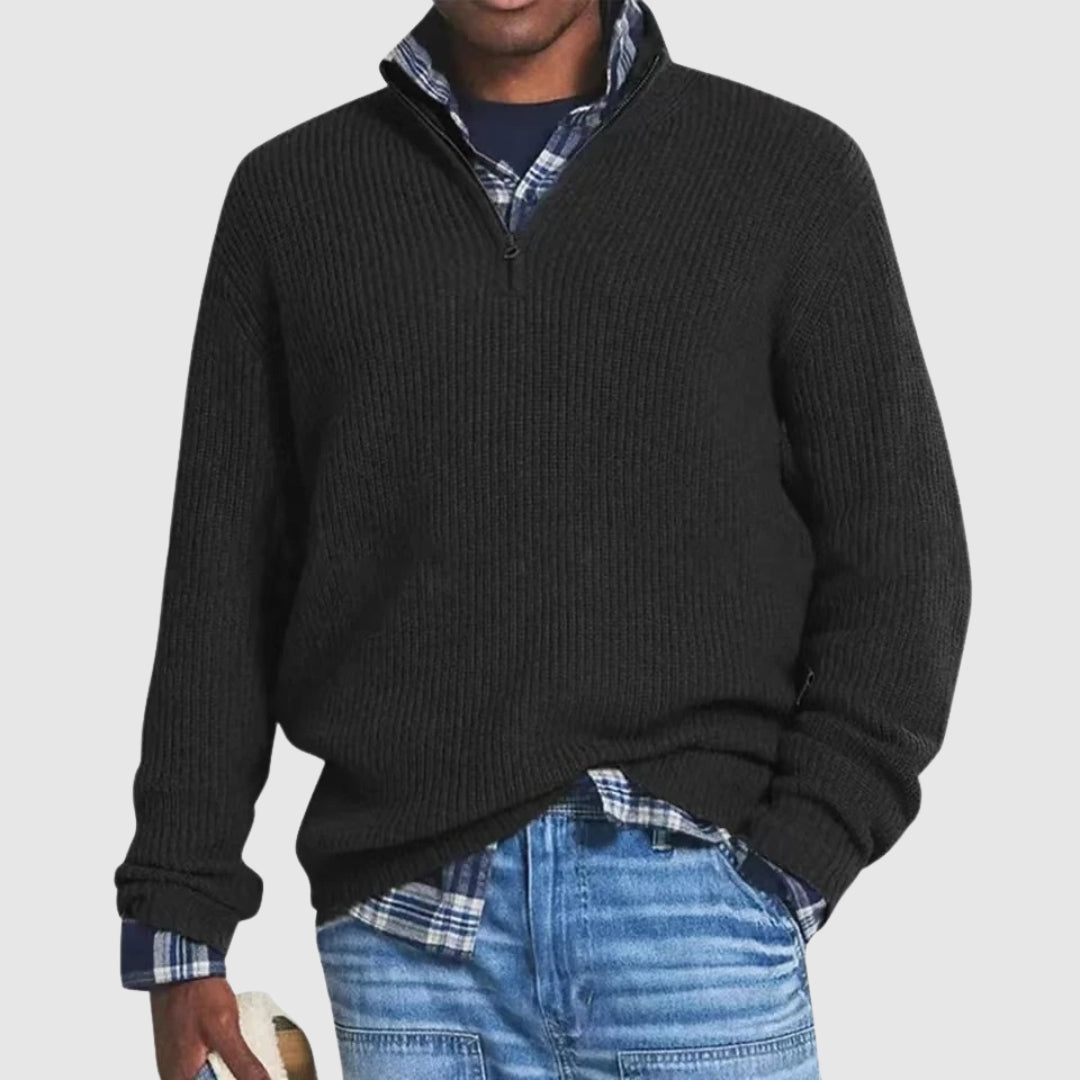 Louis™ | Modern Quarter-Zip Sweater