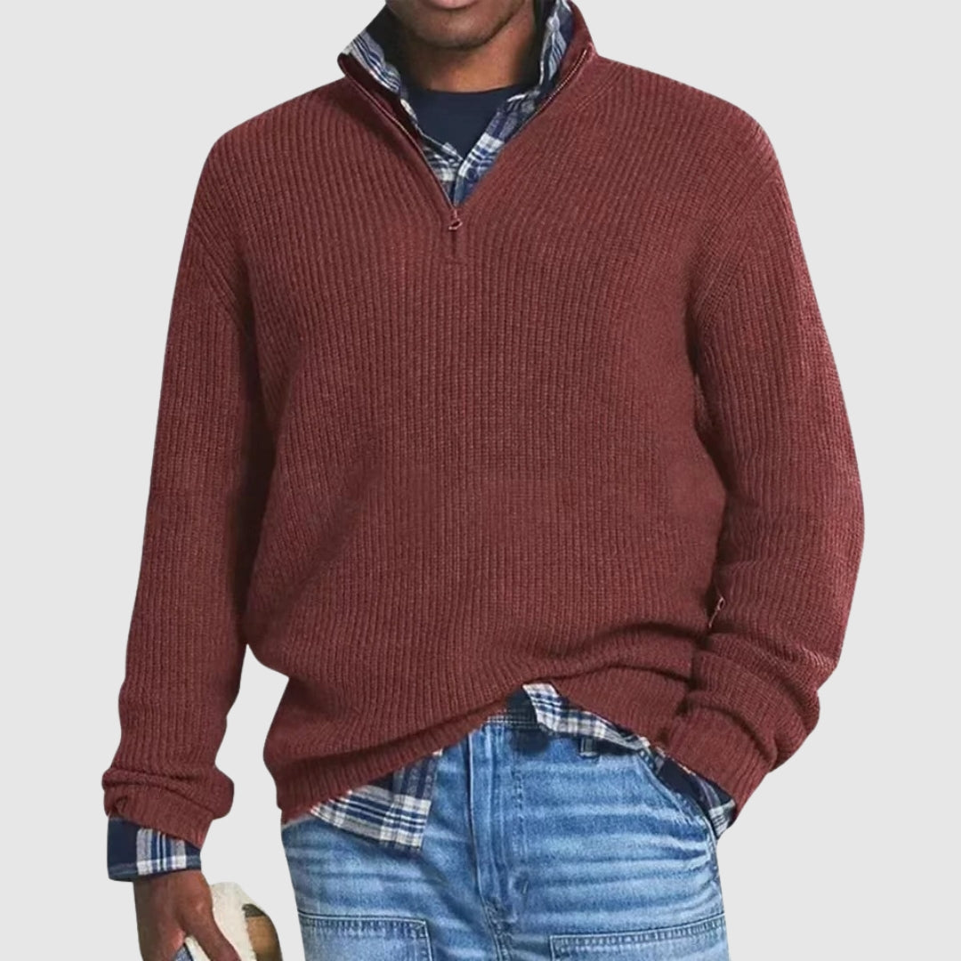 Louis™ | Modern Quarter-Zip Sweater