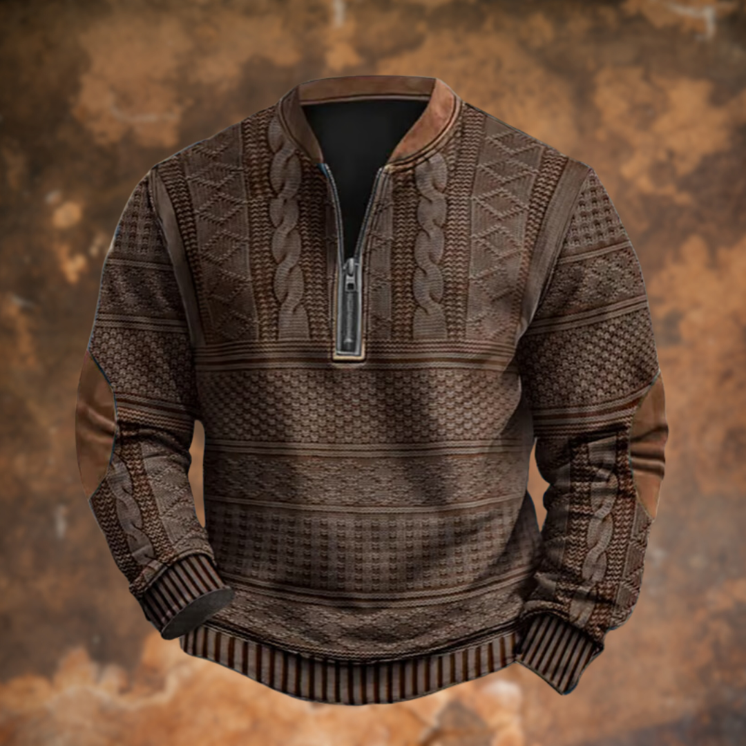 Jürgen – Knitted Sweater with Zipper Detail