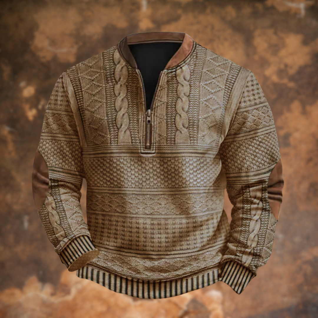 Jürgen – Knitted Sweater with Zipper Detail