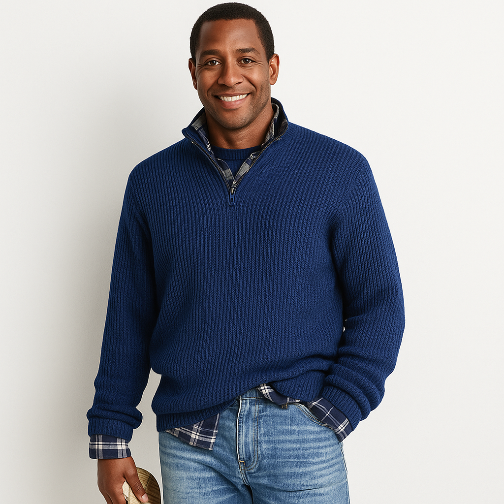 Louis™ | Modern Quarter-Zip Sweater