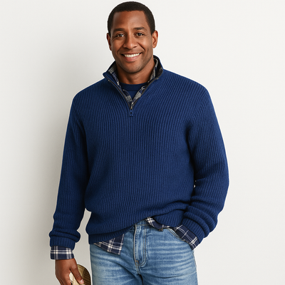Louis™ | Modern Quarter-Zip Sweater