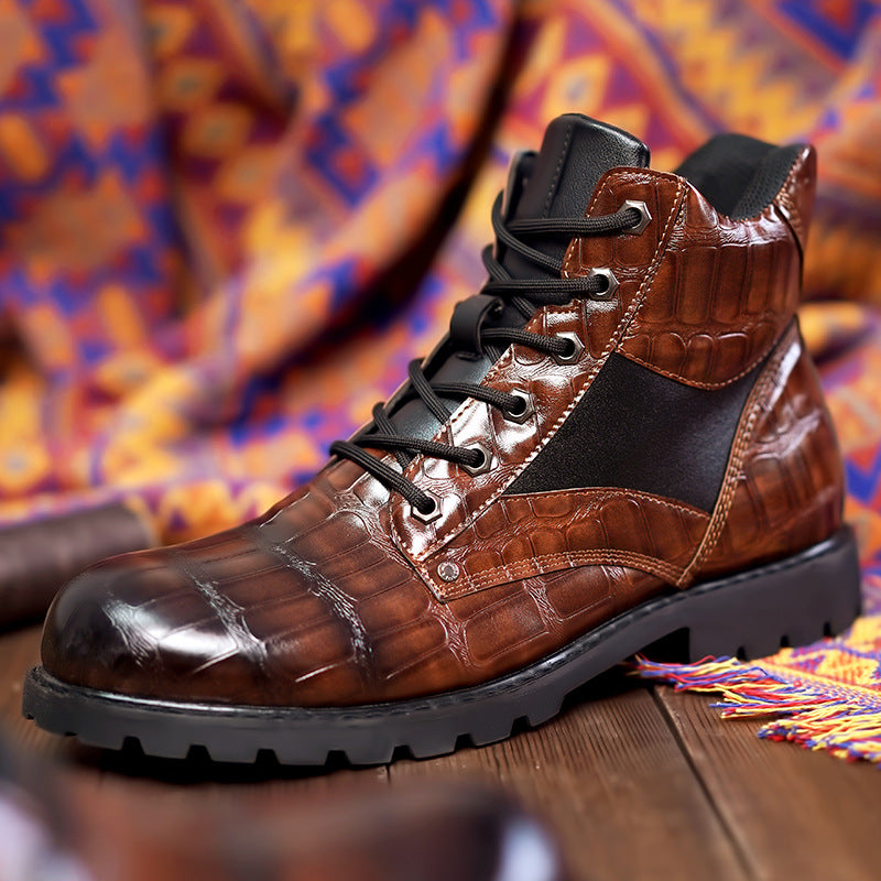 Olsen & Olsen™ Rendell | Leather Croco Boots