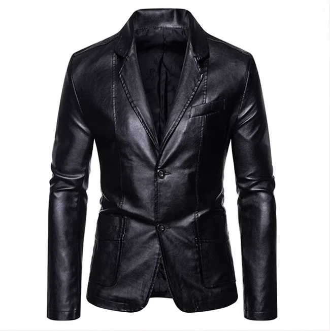 Rasmus™ Urban – Slim-Fit Blazer in Faux Leather (multiple colors)