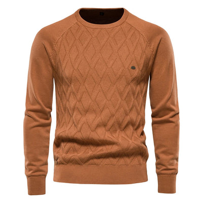 Men's Sweater with Check Pattern