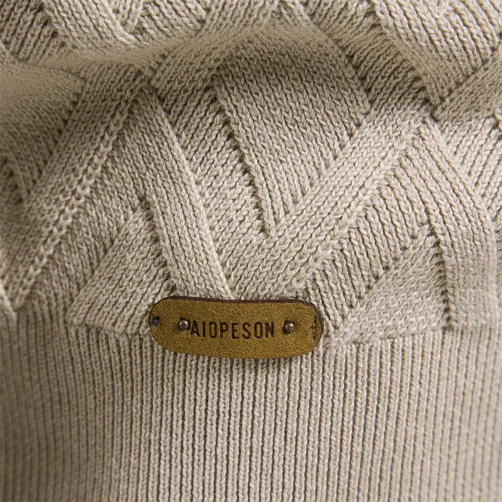 Men's Sweater with Check Pattern