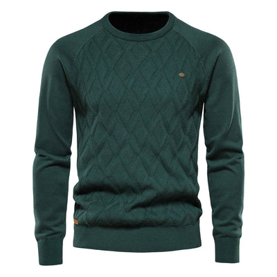 Men's Sweater with Check Pattern