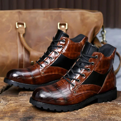 Olsen & Olsen™ Rendell | Leather Croco Boots