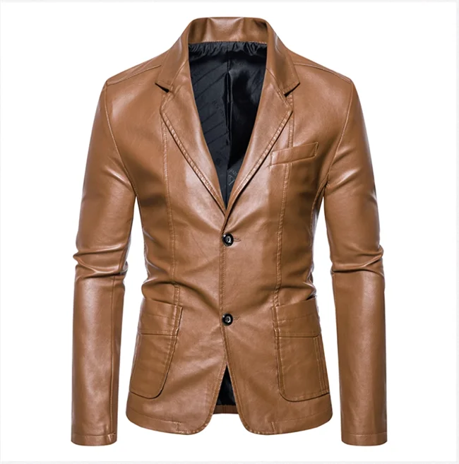 Rasmus™ Urban – Slim-Fit Blazer in Faux Leather (multiple colors)