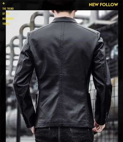 Rasmus™ Urban – Slim-Fit Blazer in Faux Leather (multiple colors)