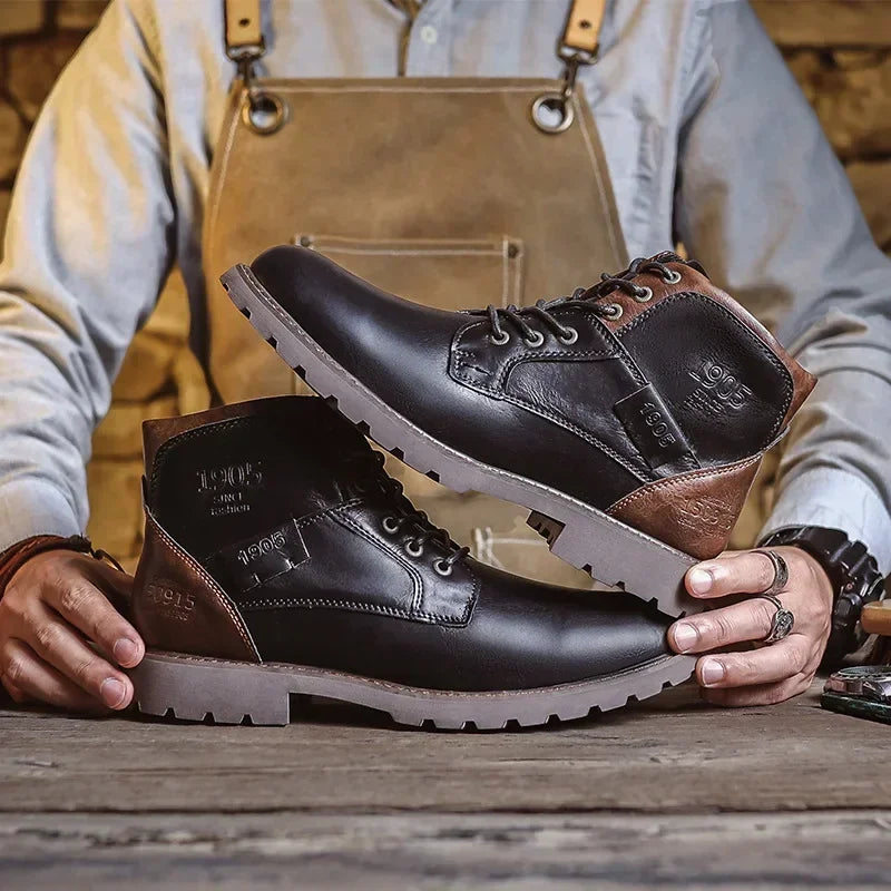 Olsen & Olsen™ Parker | Leather Casual Boots in British Style