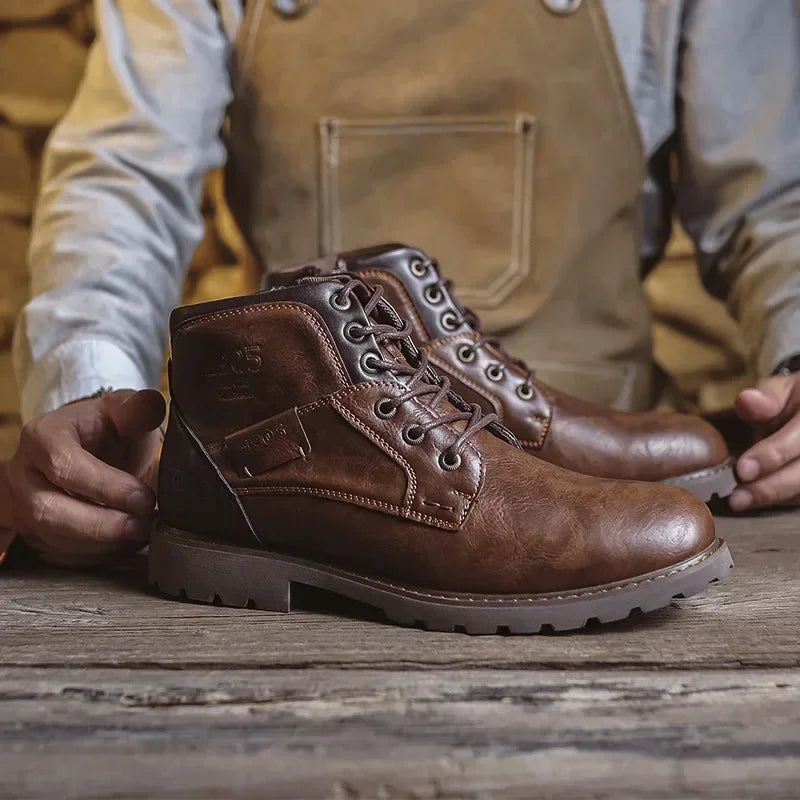 Olsen & Olsen™ Parker | Leather Casual Boots in British Style