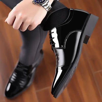 OLIVER™ | POLISHED PATENT LEATHER OXFORD SHOES FOR MEN