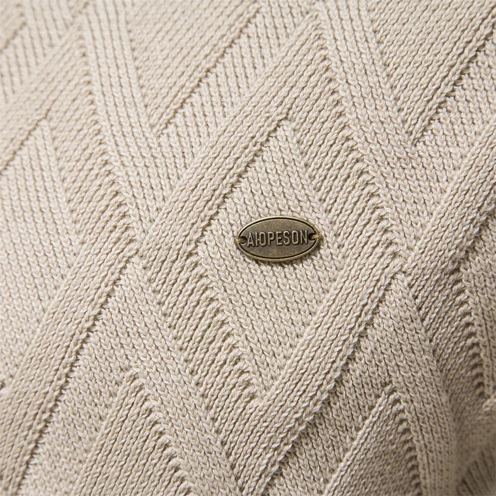 Men's Sweater with Check Pattern