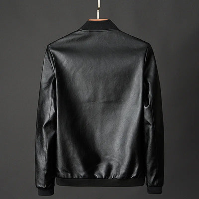 Emil™ Classic – Minimalistic Leather Jacket with Smooth Finish