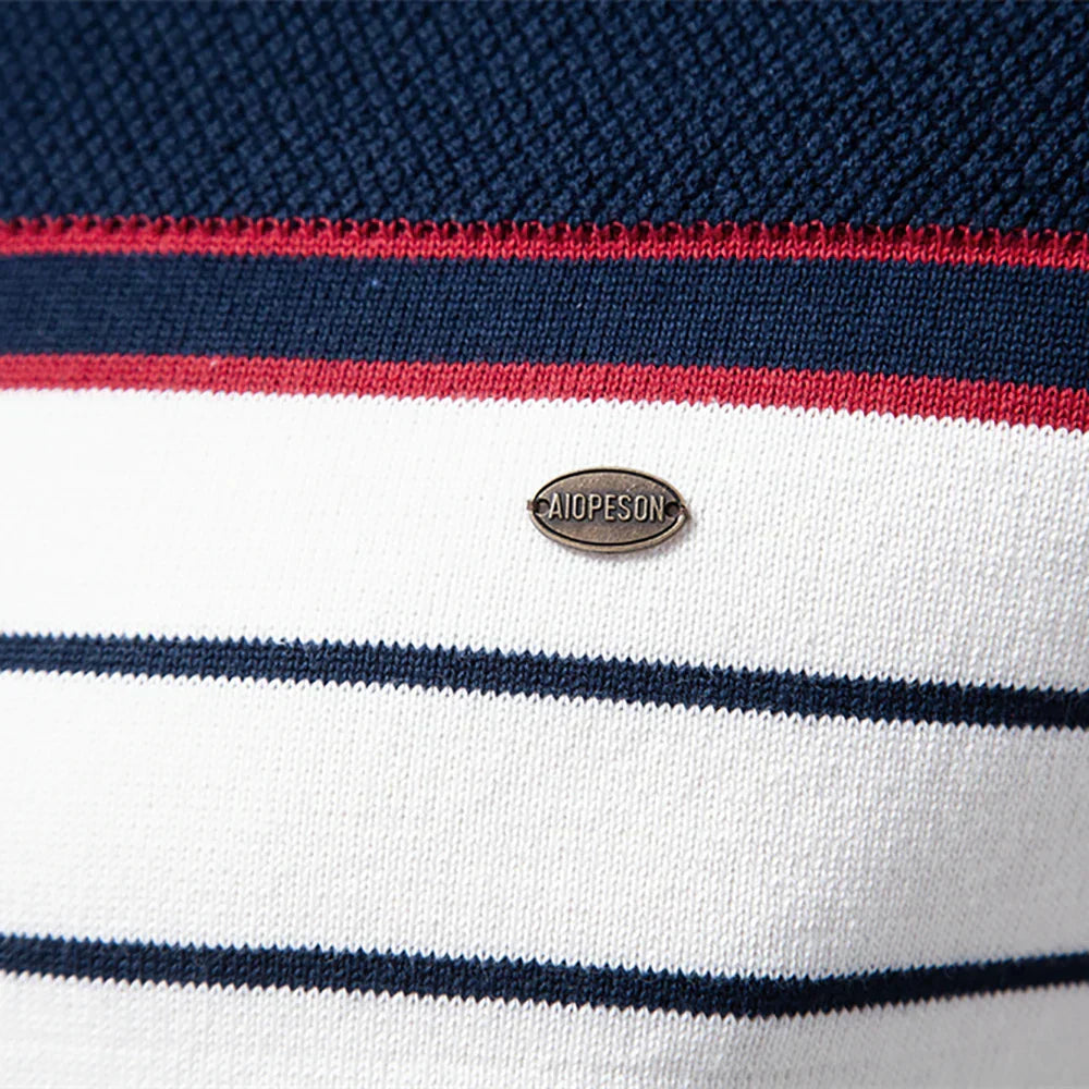 Men's Sweater with Striped Pattern