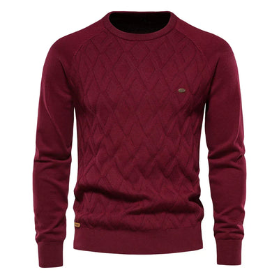 Men's Sweater with Check Pattern