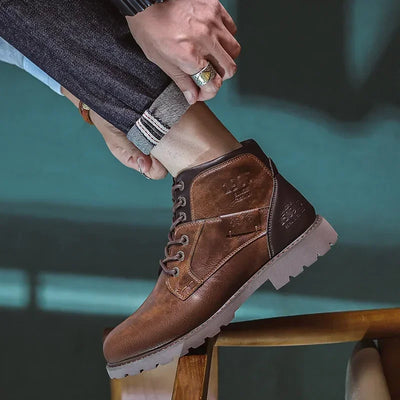 Olsen & Olsen™ Parker | Leather Casual Boots in British Style