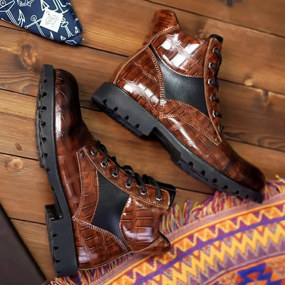 Olsen & Olsen™ Rendell | Leather Croco Boots