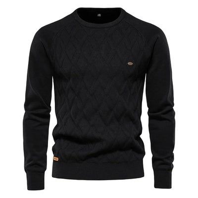 Men's Sweater with Check Pattern