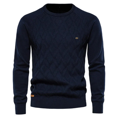 Men's Sweater with Check Pattern