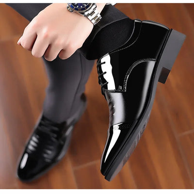 OLIVER™ | POLISHED PATENT LEATHER OXFORD SHOES FOR MEN