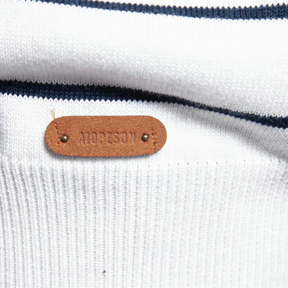 Men's Sweater with Striped Pattern