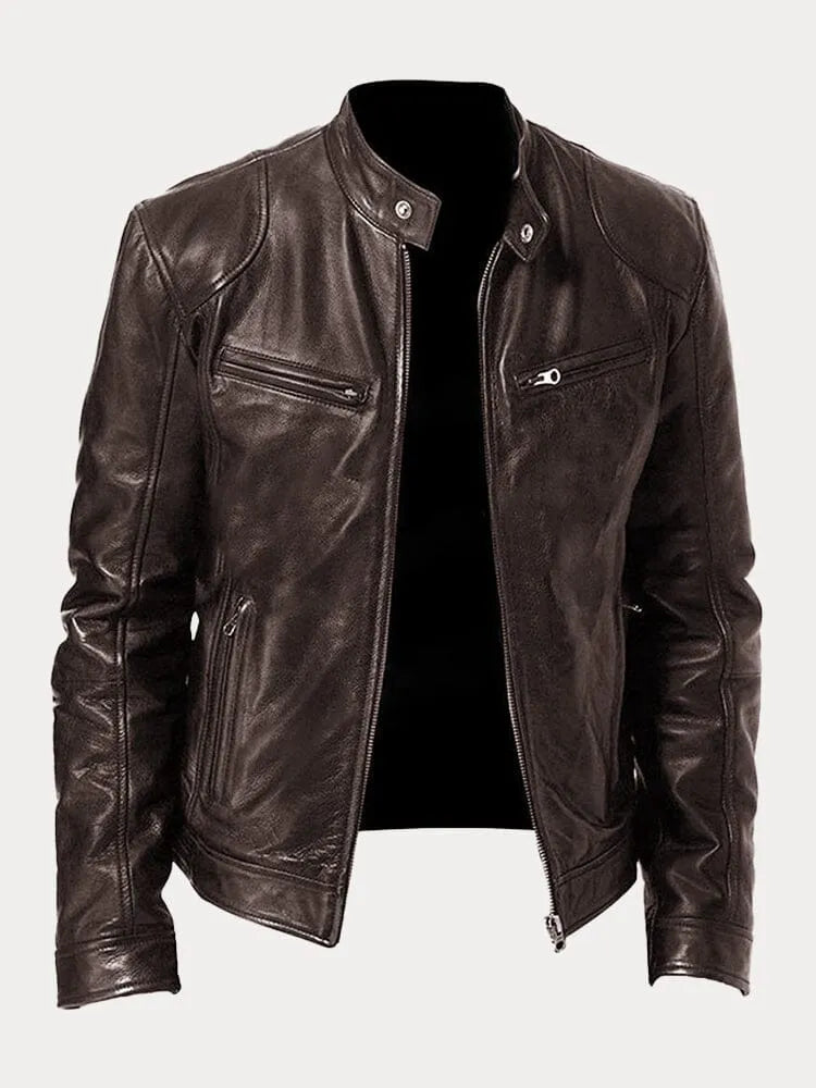 Victor Casual Leather Jacket™: Timeless Design and Comfort
