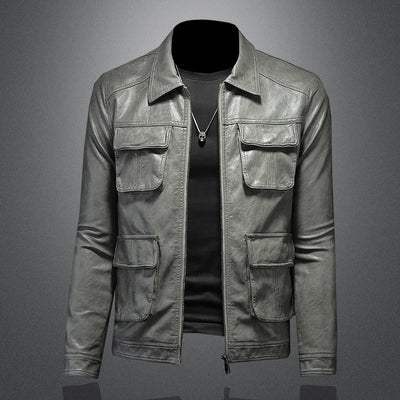 Kasper™ Tactic – Gray Utility Jacket with Multiple Pockets