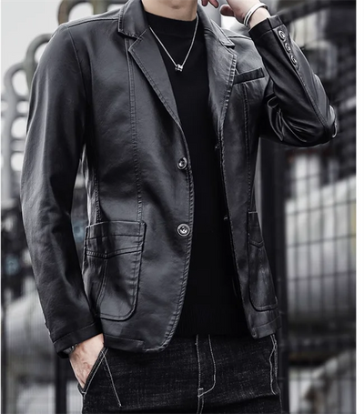 Rasmus™ Urban – Slim-Fit Blazer in Faux Leather (multiple colors)