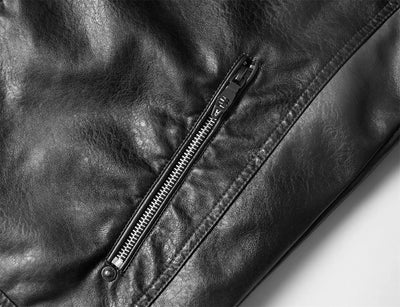 Tobias™ Rust – Brown motorcycle jacket with patch details