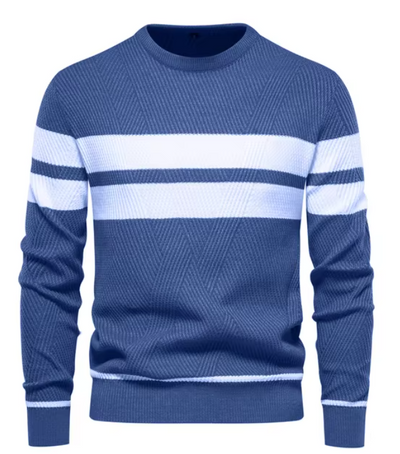 Stylish Men's Sweater with Herringbone Pattern