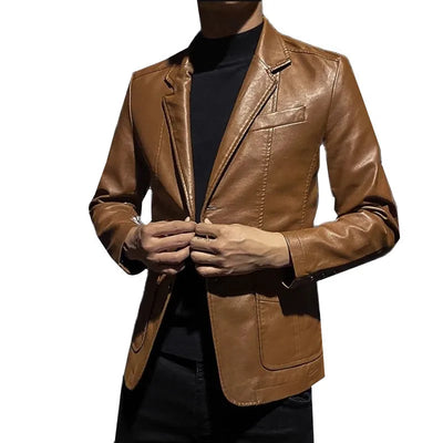 Rasmus™ Urban – Slim-Fit Blazer in Faux Leather (multiple colors)