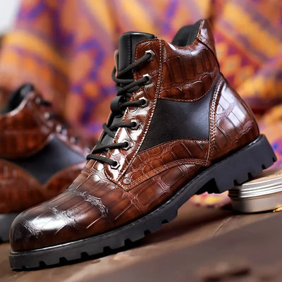 Olsen & Olsen™ Rendell | Leather Croco Boots