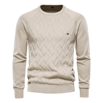Men's Sweater with Check Pattern