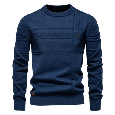 Stylish Men's Sweater with Check Design