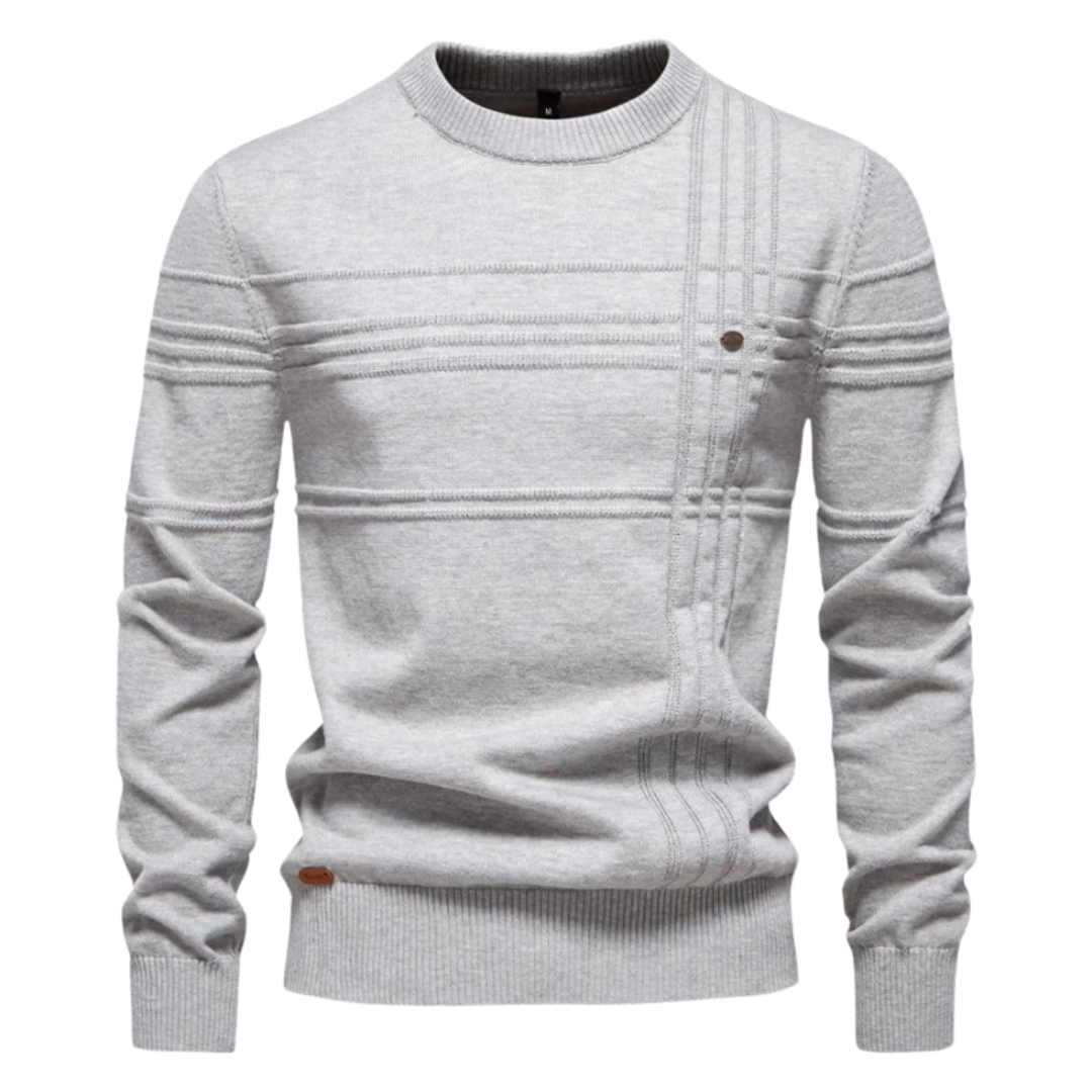 Stylish Men's Sweater with Check Design